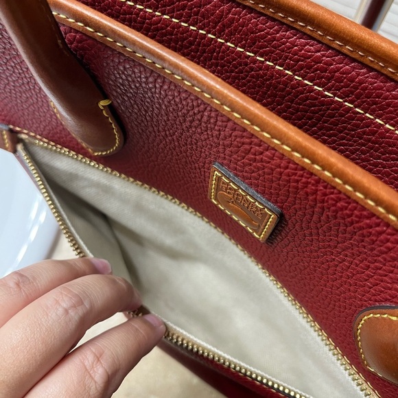 Dooney & Bourke Handbag, Pebble Grain Tote w/Wristlet Wallet, leather, red - Picture 2 of 16